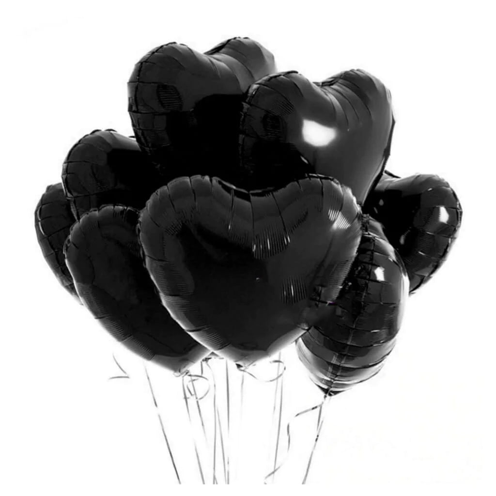 10pcs Black Gold Balloon Set Foil Balloons Latex Confetti Balloon Party Birthday Wedding