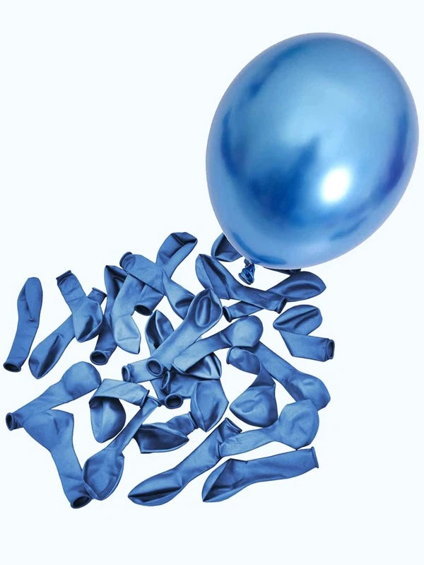 10pcs of 25cm Blue Chrome Latex Standard Helium Balloon Party Wedding Birthday