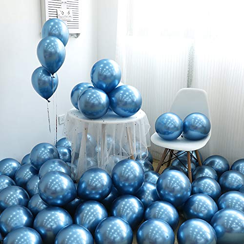 10pcs of 25cm Blue Chrome Latex Standard Helium Balloon Party Wedding Birthday