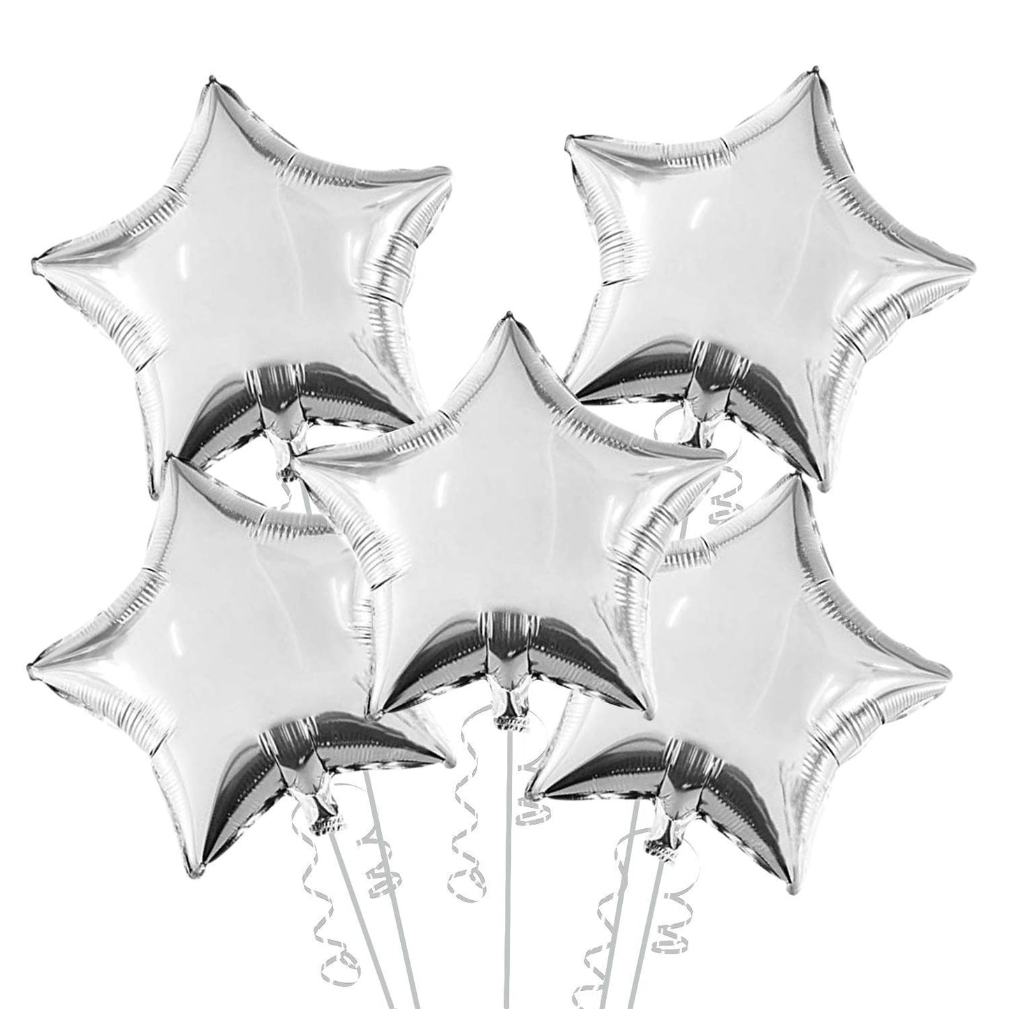 10pcs Silver Balloon Set Foil Balloons Latex Confetti Balloon Party Birthday Wedding