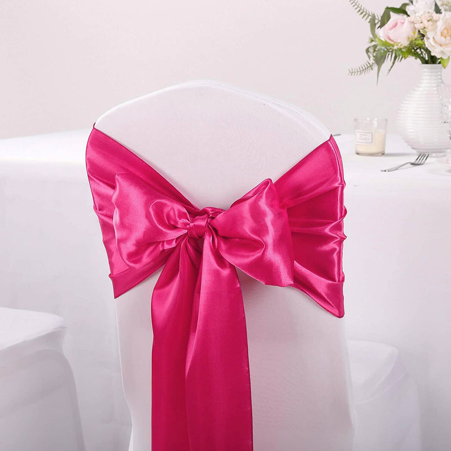 10X Hot Pink Satin 30x275cm Table Runner Wedding Event Party Decoration