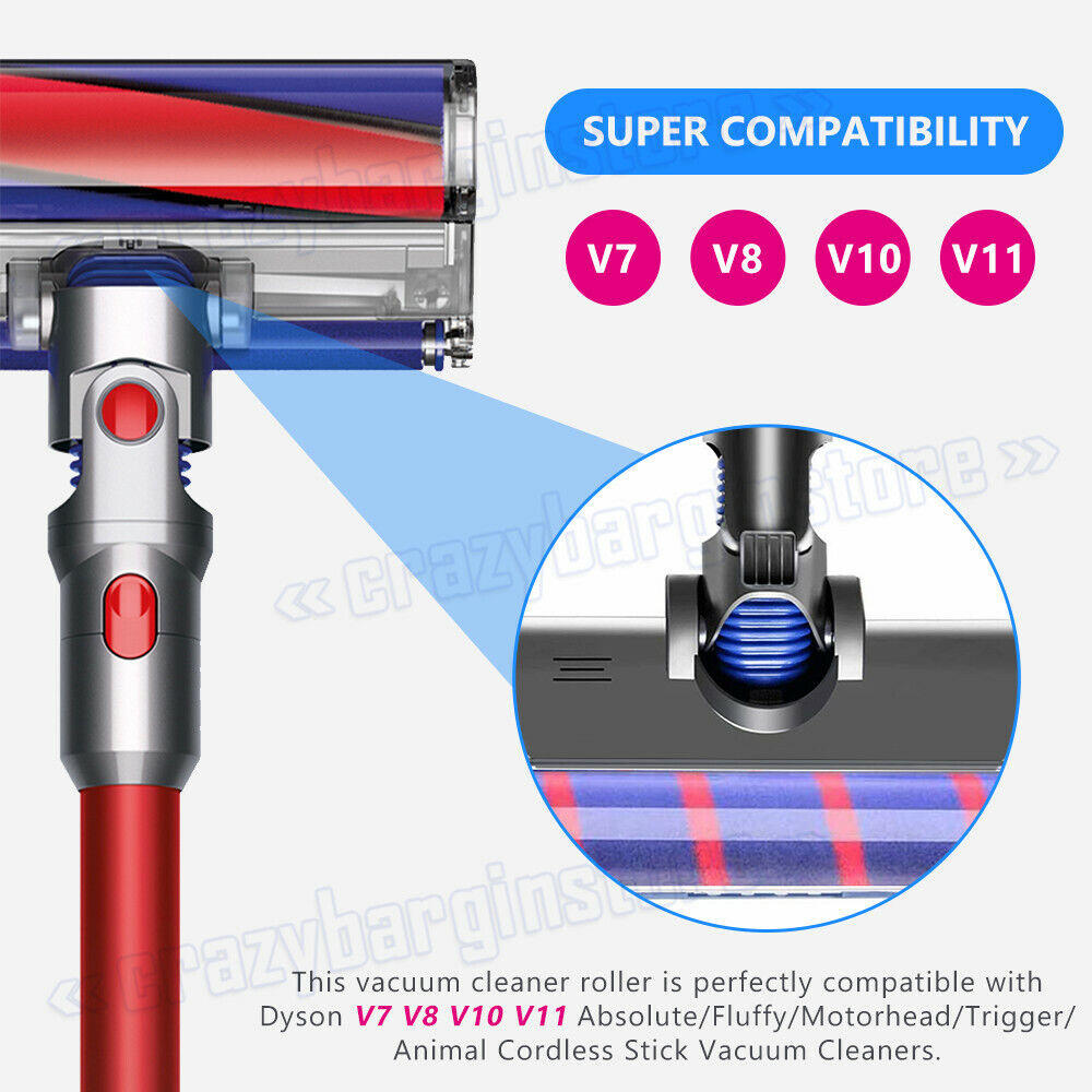 Cordless Vacuum Cleaner Floor Brush Fluffy Roller Head For Dyson V7 V8 V10 V11