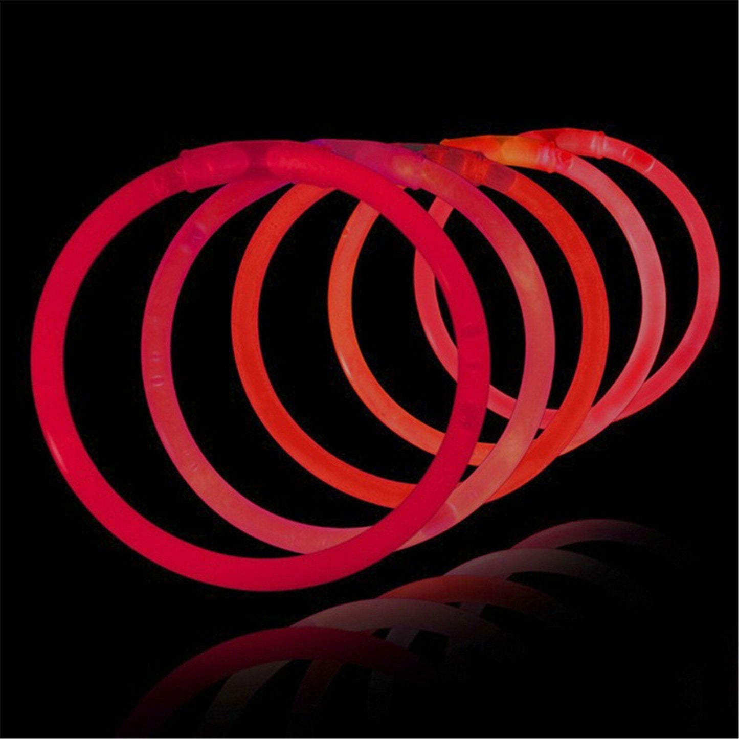 100pcs Red Glow Sticks Light Bracelets Disco Party Bulk stick glowsticks