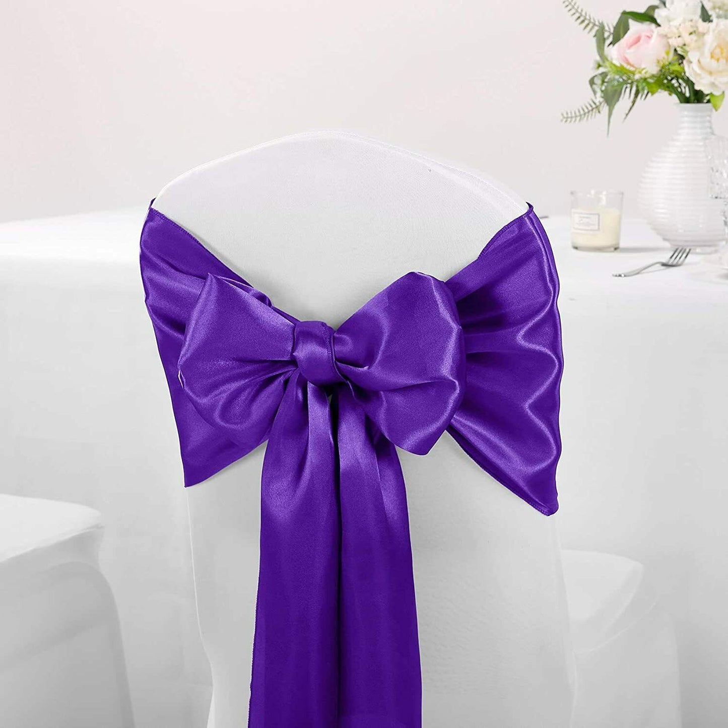 10X Purple Satin 30x275cm Table Runner Wedding Event Party Decoration