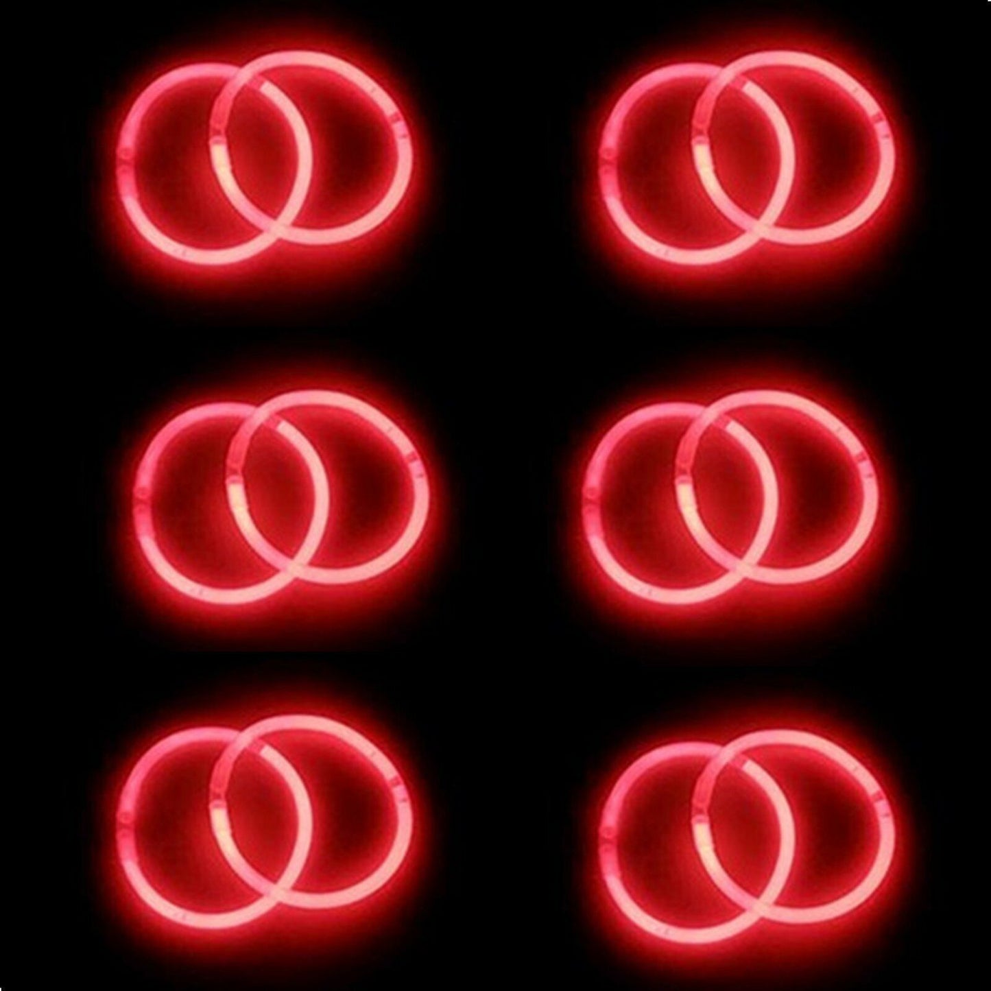 100pcs Red Glow Sticks Light Bracelets Disco Party Bulk stick glowsticks