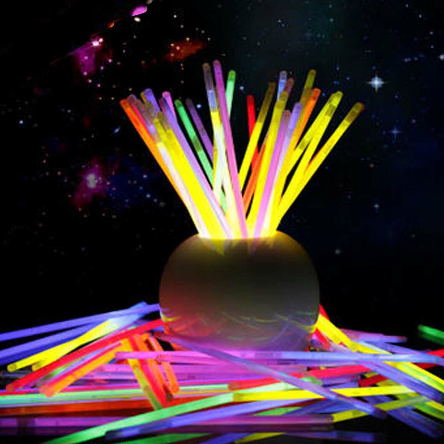 100pcs Mixed Color Glow In the Dark Sticks Bracelets Party Glowsticks