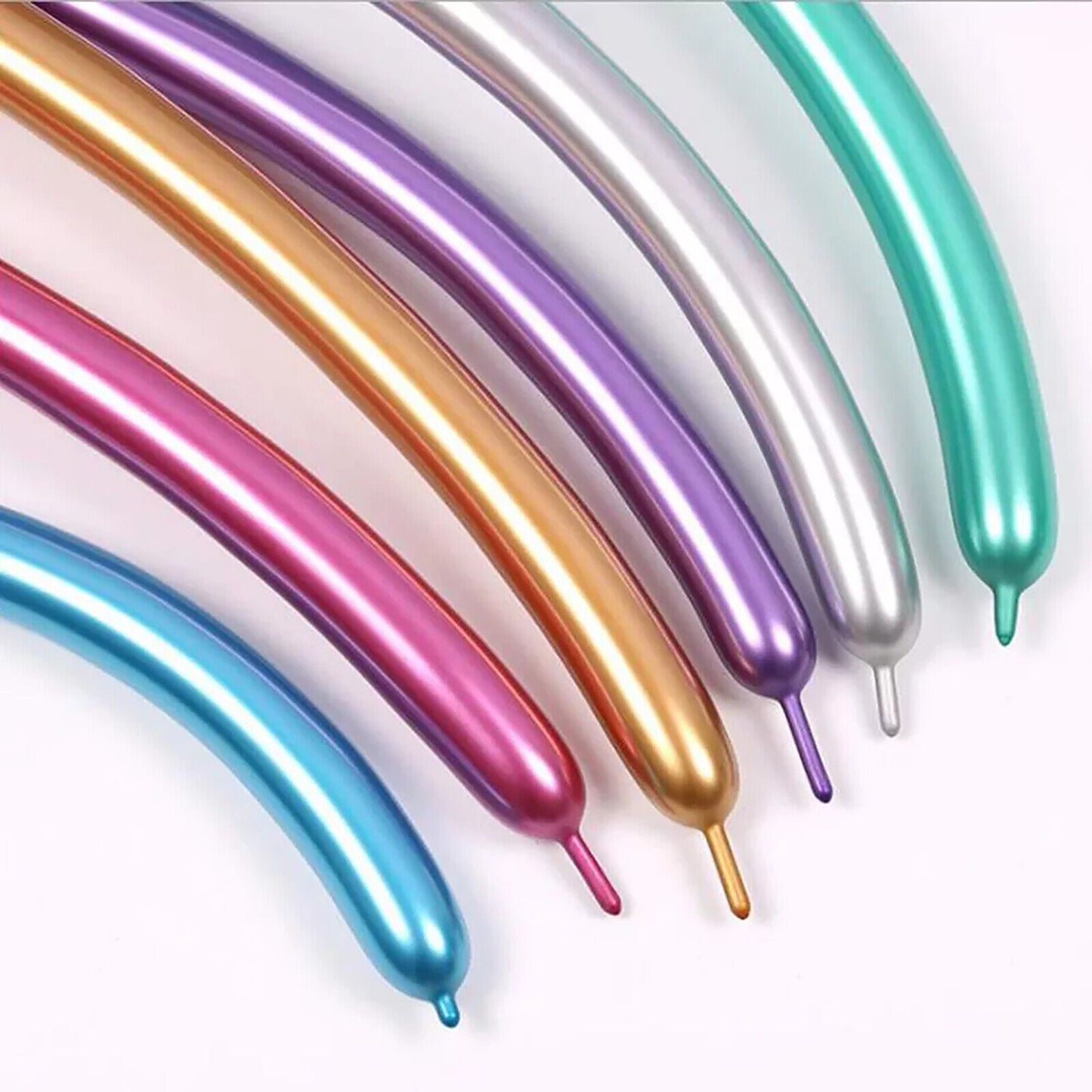 10pcs Chrome Latex Twisting Balloons Metallic Magic Balloon Birthday Party