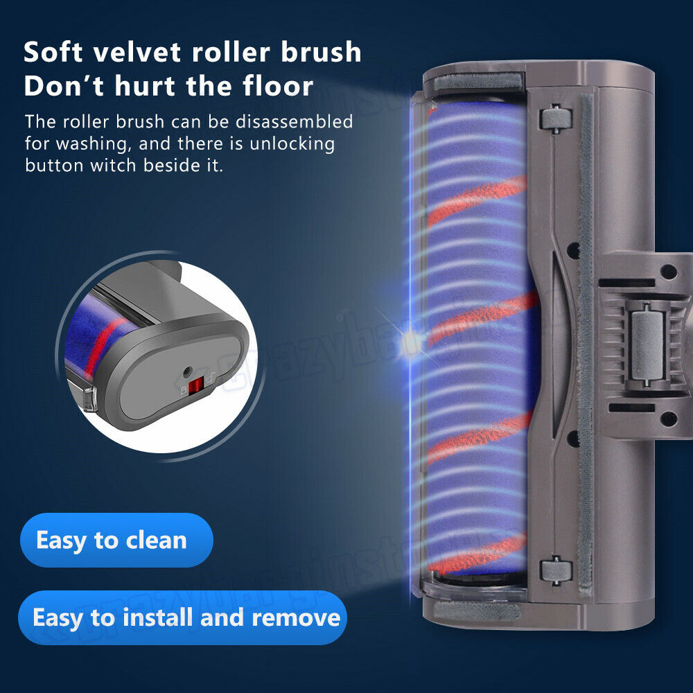 Cordless Vacuum Cleaner Floor Brush Fluffy Roller Head For Dyson V7 V8 V10 V11