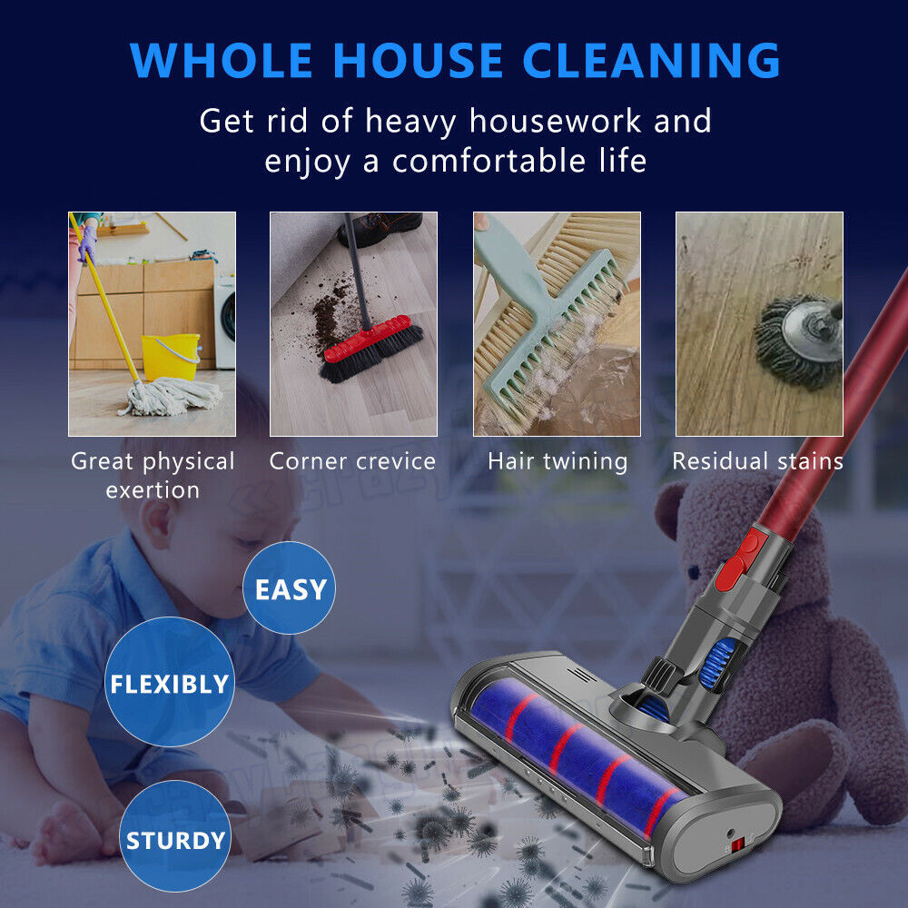 Cordless Vacuum Cleaner Floor Brush Fluffy Roller Head For Dyson V7 V8 V10 V11