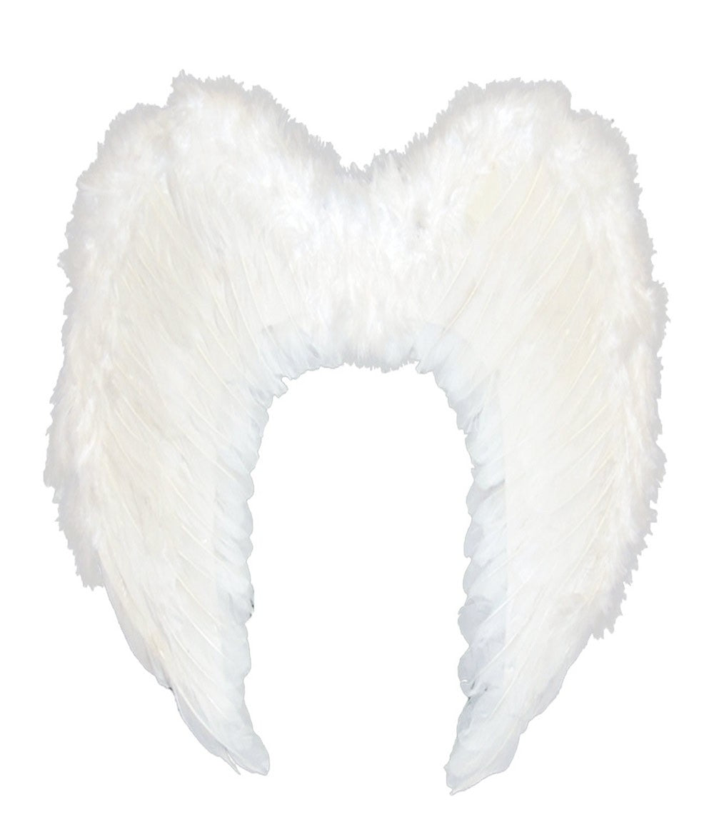 100cm X 80cm Feather Wings White Angel Fairy Adults Dress Costume Halloween