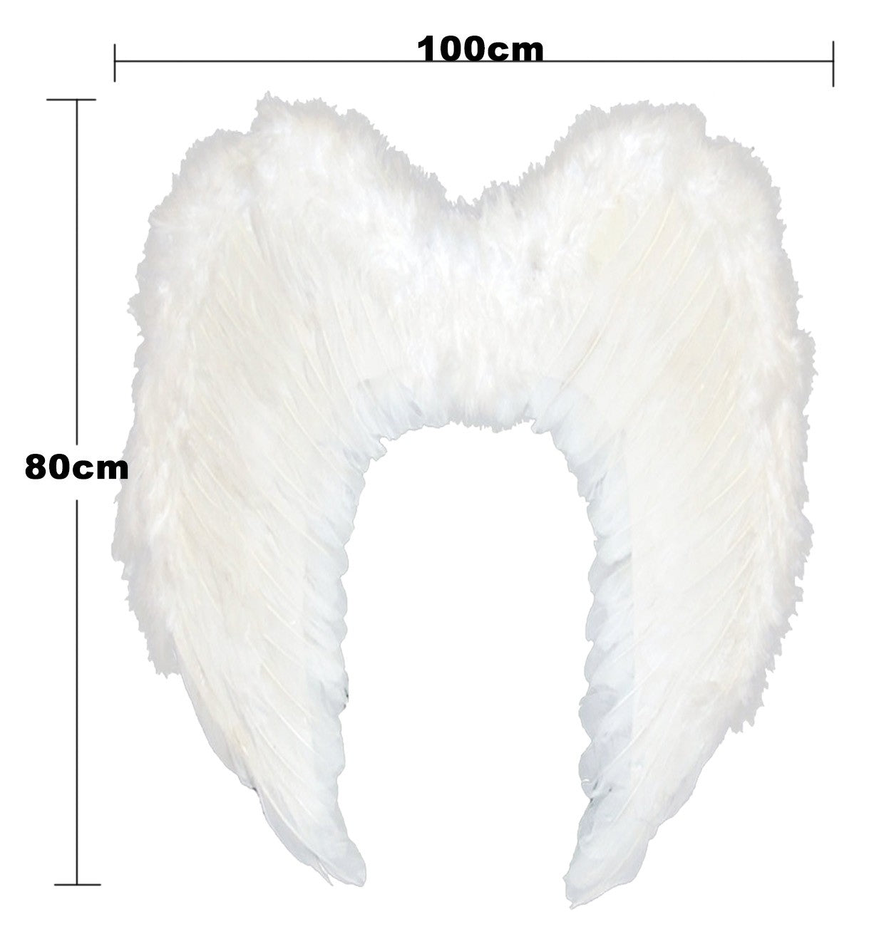 100cm X 80cm Feather Wings White Angel Fairy Adults Dress Costume Halloween