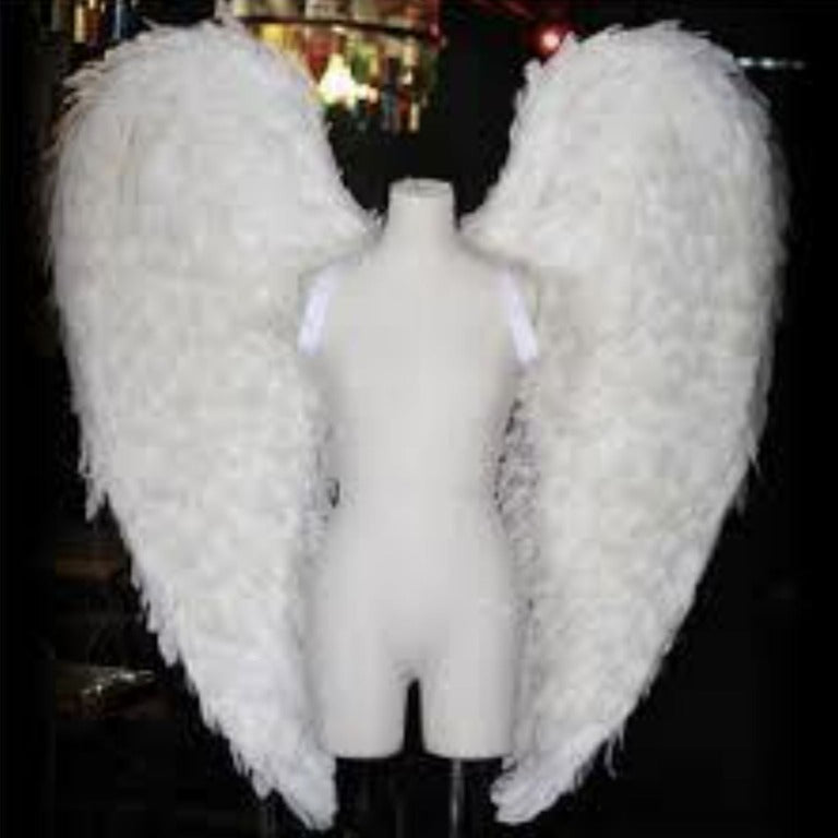 100cm X 80cm Feather Wings White Angel Fairy Adults Dress Costume Halloween