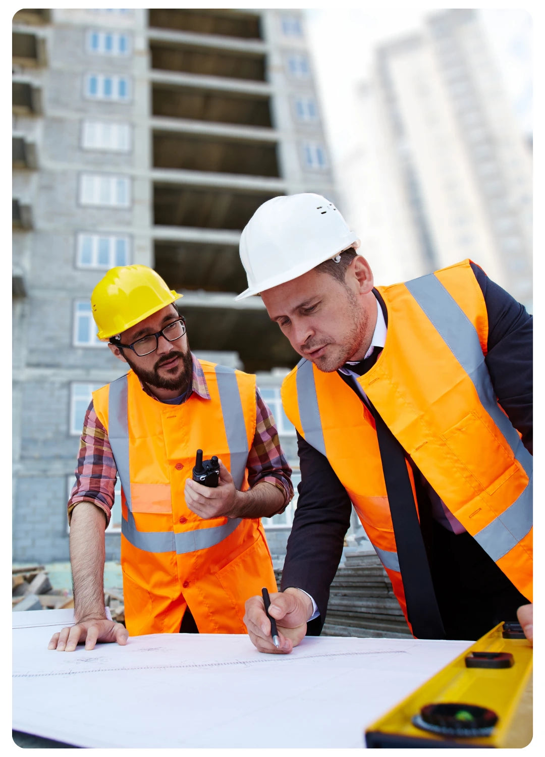 Worker Wearing Safety Suits