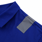 Construction close-up of the RigArmor 100% cotton coverall, plain woven in 175 gsm and 270 gsm