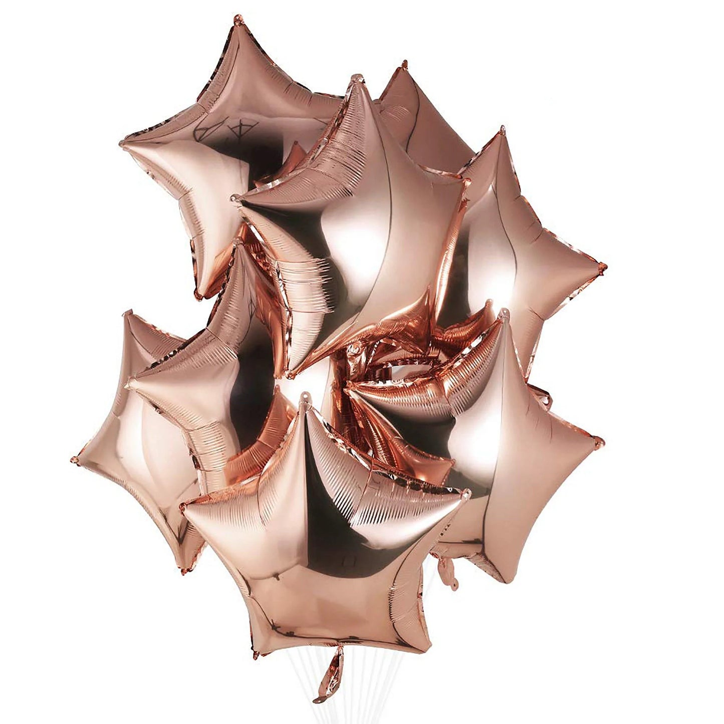 10pcs RoseGold Balloon Set Foil Balloons Latex Confetti Balloon Party Birthday Wedding