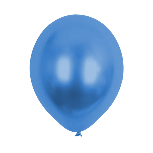 10pcs of 25cm Blue Chrome Latex Standard Helium Balloon Party Wedding Birthday