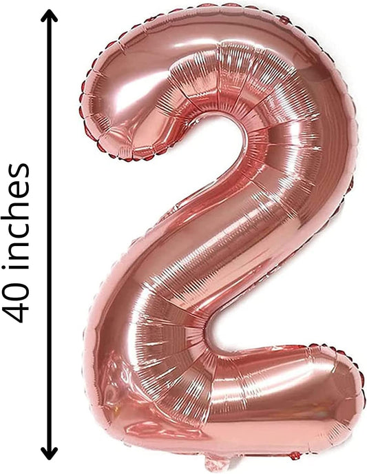100cm Rose Gold Number 1 Foil Helium Jumbo Balloons Wedding Party Birthday