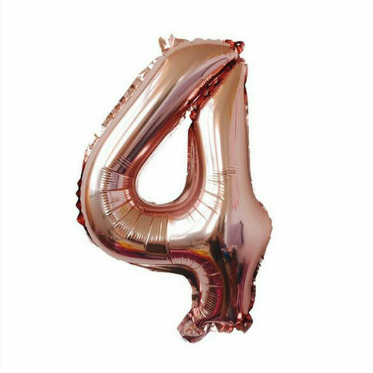 100cm Rose Gold Number 4 Foil Helium Jumbo Balloons Wedding Party Birthday
