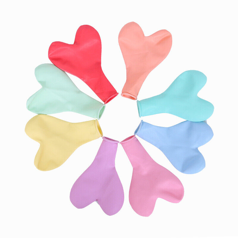 10pcs Macaron 25cm Heart Latex Balloons Party Wedding Birthday