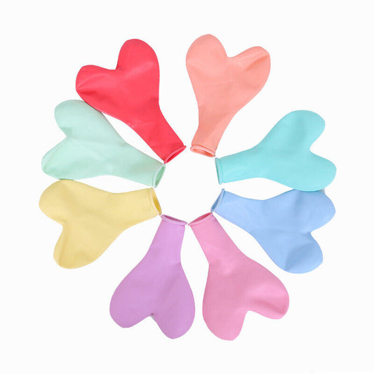 10pcs Macaron 25cm Heart Latex Balloons Party Wedding Birthday
