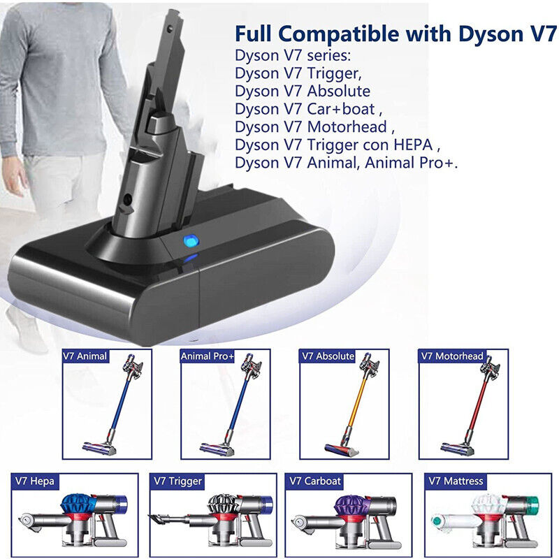 Replacement Battery For Dyson V7 SV11 Motorhead Pro Animal Fluffy 238386-10 Sony