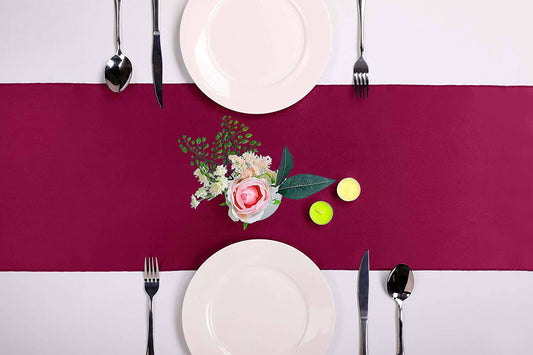 10X Burgundy Satin 30x275cm Table Runner Wedding Event Party Decoration