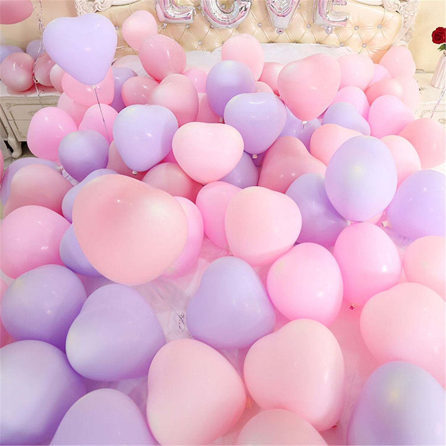 10pcs Macaron 25cm Heart Latex Balloons Party Wedding Birthday