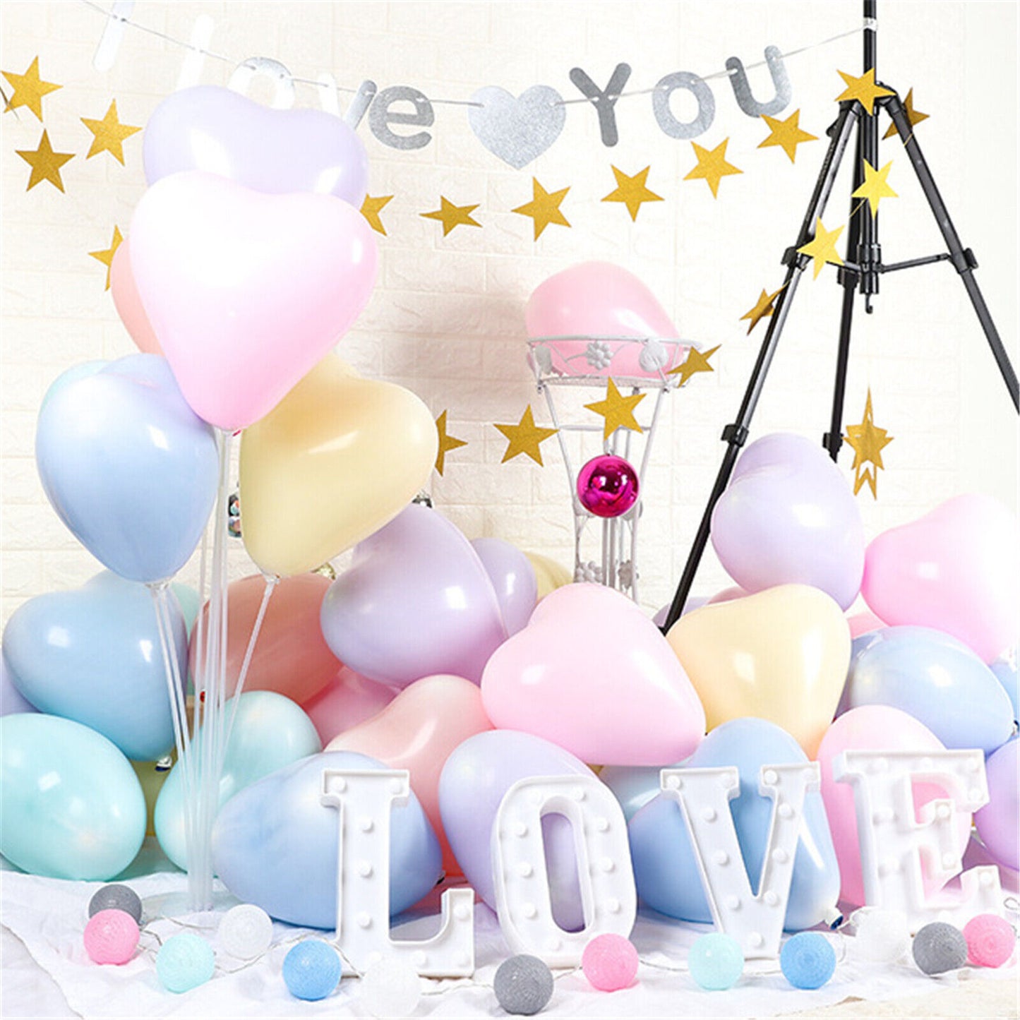 10pcs Macaron 25cm Heart Latex Balloons Party Wedding Birthday
