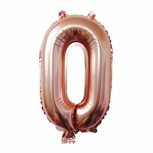 100cm Rose Gold Number 0 Foil Helium Jumbo Balloons Wedding Party Birthday