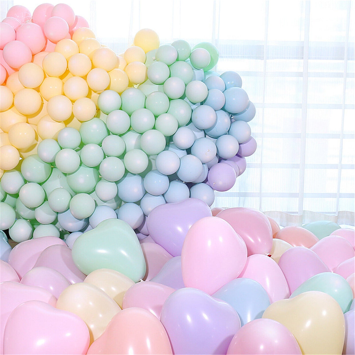 10pcs Macaron 25cm Heart Latex Balloons Party Wedding Birthday