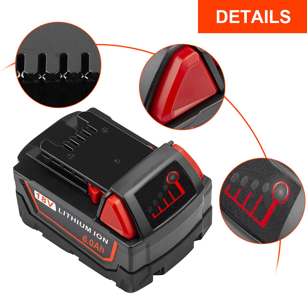 For Milwaukee M18 XC 6.0 9.0AH 18V Extended Capacity Battery Charger 48-11-1860
