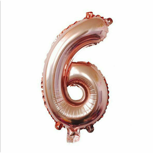 100cm Rose Gold Number 6 Foil Helium Jumbo Balloons Wedding Party Birthday