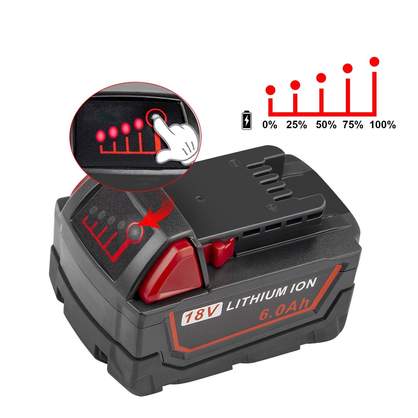 For Milwaukee M18 XC 6.0 9.0AH 18V Extended Capacity Battery Charger 48-11-1860