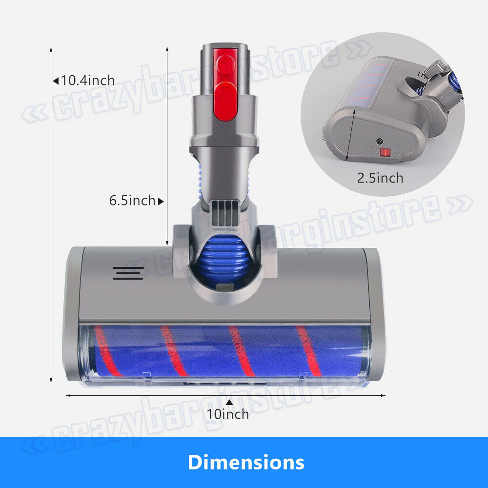 Cordless Vacuum Cleaner Floor Brush Fluffy Roller Head For Dyson V7 V8 V10 V11